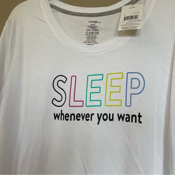 💤 SLEEP Whenever you Want 💤 T-SHIRT Size XL 
women Summer Top PJ - Picture 5 of 8